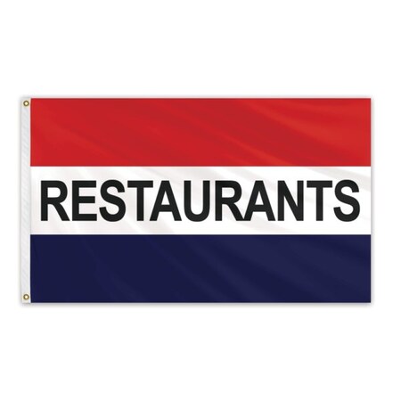 Global Flags Unlimited Restaurants Message Flag 3'x5' Standard Flag 204674